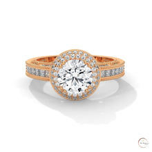 1.70 Ct. Round Halo Lab Diamond Engagement Ring