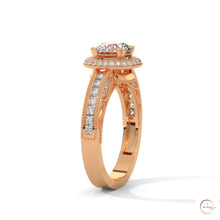 1.70 Ct. Round Halo Lab Diamond Engagement Ring