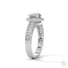 1.70 Ct. Round Halo Lab Diamond Engagement Ring