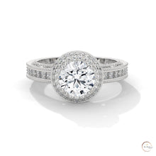 1.70 Ct. Round Halo Lab Diamond Engagement Ring