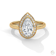 1.85 Ct. Pear Halo Diamond Engagement Ring