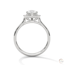 1.85 Ct. Pear Halo Diamond Engagement Ring