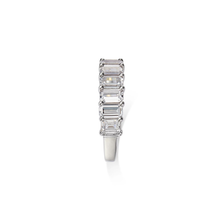 Luxury 14K gold diamond eternity band with prong-set lab-grown diamonds, available in white, yellow, and rose gold for bridal and fine jewelry collections.