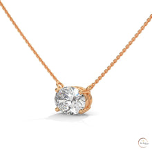 2 CT. Floating Oval Lab Diamond Pendant