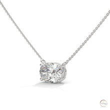 2 CT. Floating Oval Lab Diamond Pendant