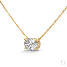 2 CT. Floating Oval Lab Diamond Pendant
