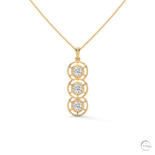2.0 CT. Triple Diamond Drop Pendant