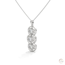 2.0 CT. Triple Diamond Drop Pendant