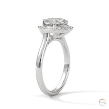 2.20 Ct. Bezel Heart Lab Diamond Engagement Ring