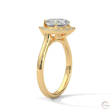 2.20 Ct. Bezel Heart Lab Diamond Engagement Ring