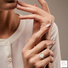 2.20 Ct. Lab Diamond Bezel Halo Ring