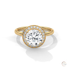 2.20 Ct. Lab Diamond Bezel Halo Ring