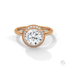 2.20 Ct. Lab Diamond Bezel Halo Ring