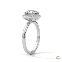 2.20 Ct. Lab Diamond Bezel Halo Ring