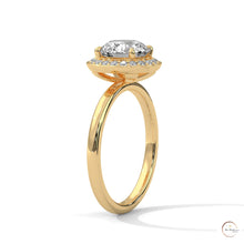2.20 Ct. Lab Diamond Bezel Halo Ring