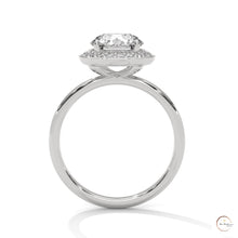 2.20 Ct. Lab Diamond Bezel Halo Ring