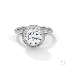 2.20 Ct. Lab Diamond Bezel Halo Ring