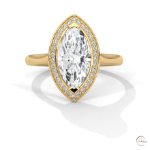 2.20 Ct. Marquise Halo Diamond Ring