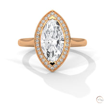 2.20 Ct. Marquise Halo Diamond Ring