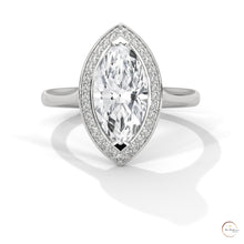 2.20 Ct. Marquise Halo Diamond Ring