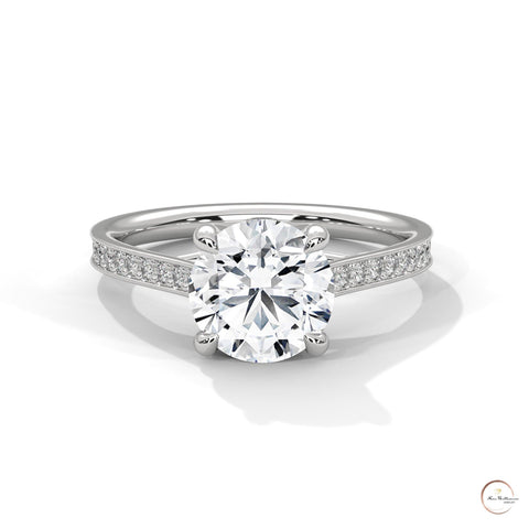 2.25 Ct. Crossover Cathedral Pavé Ring