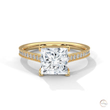 2.25 Ct. Princess Cathedral Pavé Ring