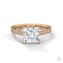 2.25 Ct. Princess Cathedral Pavé Ring
