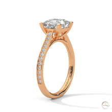 2.25 Ct. Princess Cathedral Pavé Ring