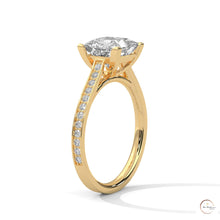 2.25 Ct. Princess Cathedral Pavé Ring