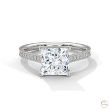 2.25 Ct. Princess Cathedral Pavé Ring