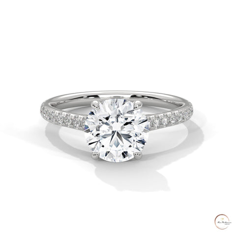 2.25 Ct. Round Lab Diamond Pavé Ring