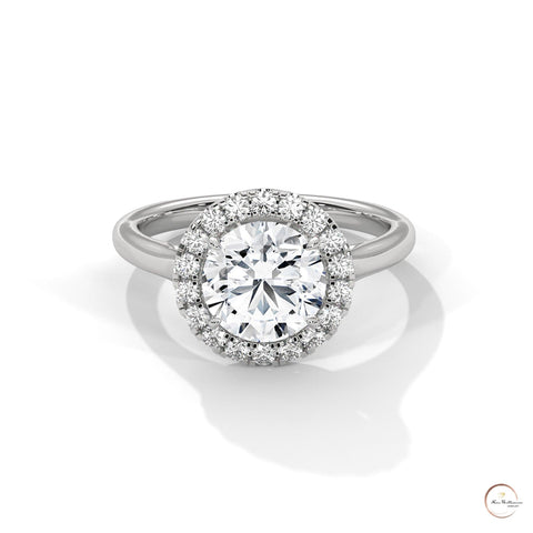 2.35 Ct. Halo Lab Diamond Engagement Ring