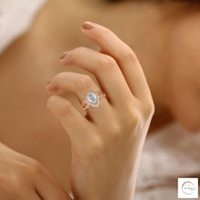 2.35 Ct. Pear Halo Lab Diamond Engagement Ring
