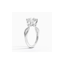 14K White Gold Twisted Band Lab Diamond Ring – Luxury Bridal Jewelry
