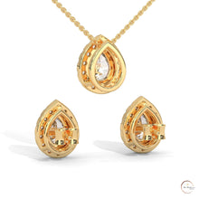 2.50 CT. Pear Halo Diamond Earrings
