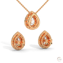 2.50 CT. Pear Halo Diamond Earrings