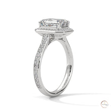 2.50 Ct. Emerald Cut Halo Engagement Ring