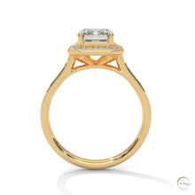 2.50 Ct. Emerald Cut Halo Engagement Ring