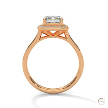 2.50 Ct. Emerald Cut Halo Engagement Ring