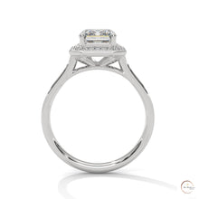 2.50 Ct. Emerald Cut Halo Engagement Ring