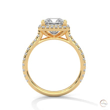 2.60 Ct. Princess Cut Halo Engagement Ring