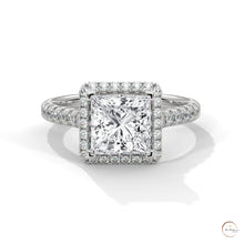 2.60 Ct. Princess Cut Halo Engagement Ring
