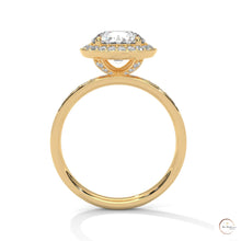 2.70 Ct. Lab Diamond Halo Ring – Round with Pavé Band