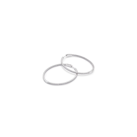 14K Gold Lab Diamond Hoop Earrings – Elegant & Timeless