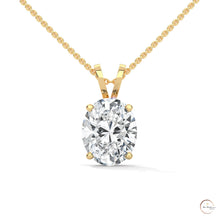 2.90 CT. Oval Lab Diamond Pendant Solitaire
