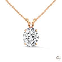 2.90 CT. Oval Lab Diamond Pendant Solitaire