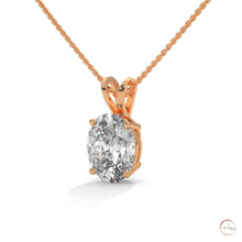 2.90 CT. Oval Lab Diamond Pendant Solitaire