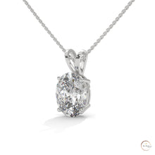 2.90 CT. Oval Lab Diamond Pendant Solitaire