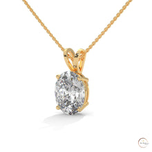 2.90 CT. Oval Lab Diamond Pendant Solitaire