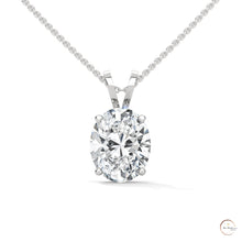 2.90 CT. Oval Lab Diamond Pendant Solitaire